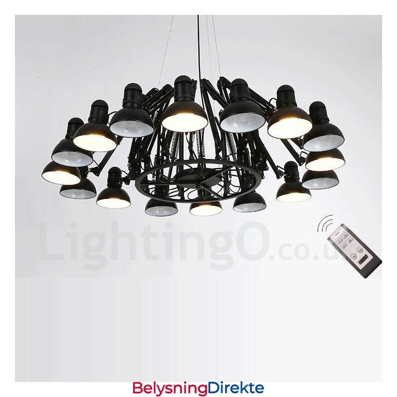 16 Lys Moderne Samtidskunstnerisk Lysekronelampe I Ett Nivå