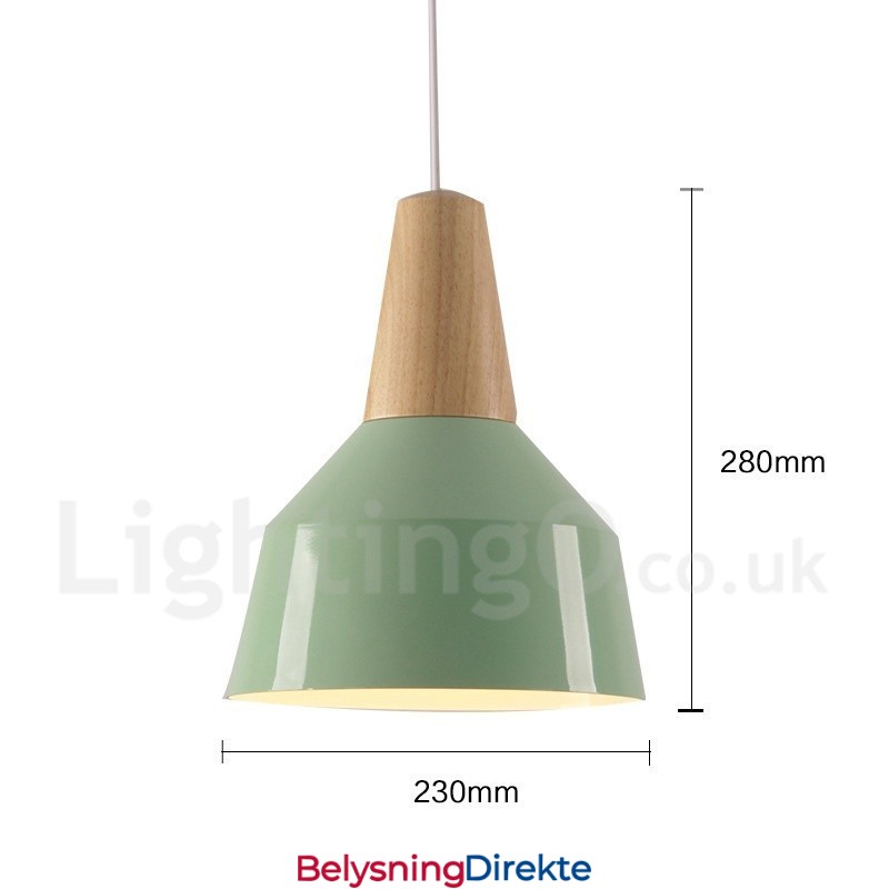 1 Lys Moderne Samtidskunstnerisk Anhengslampe I Tre