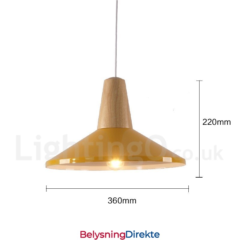 1 Lys Moderne Samtidskunstnerisk Anhengslampe I Tre