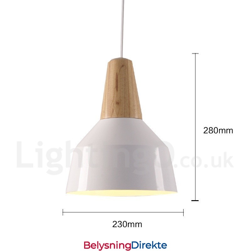 1 Lys Moderne Samtidskunstnerisk Anhengslampe I Tre