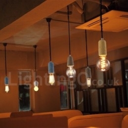 Rustikk Betong Pendellampe Med 1 Lys