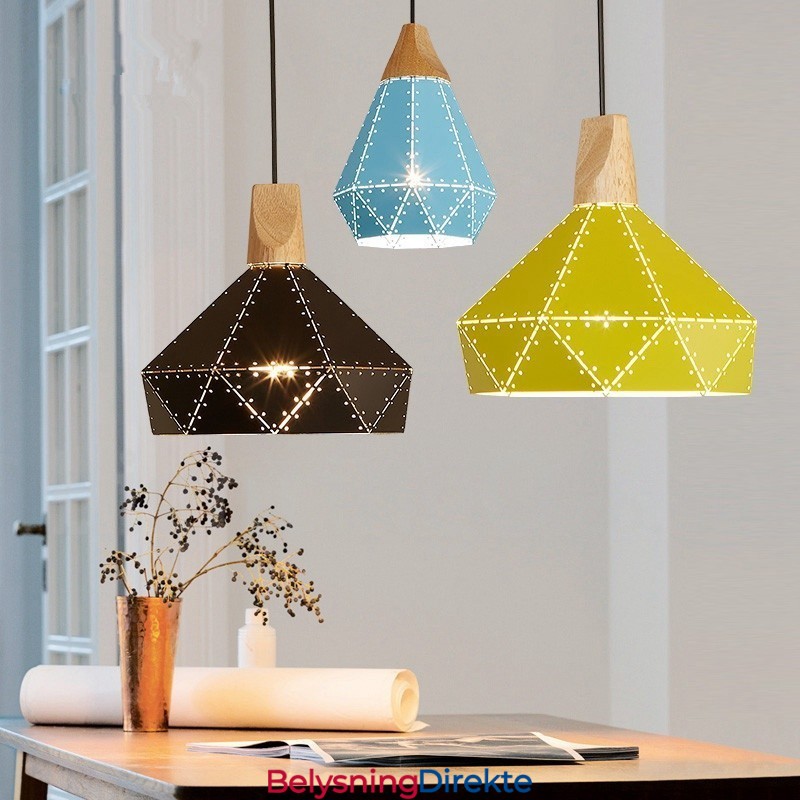 Tre 1 Lys Moderne Samtidskunst Metall Pendellampe