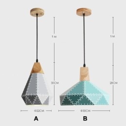 Tre 1 Lys Moderne Samtidskunst Metall Pendellampe