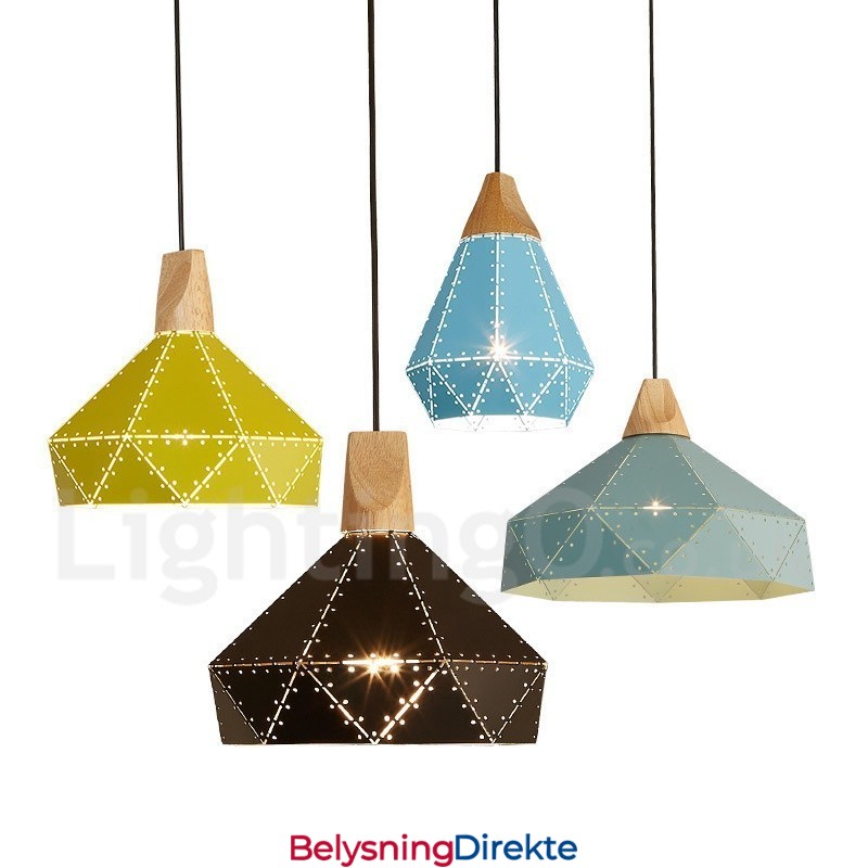 Tre 1 Lys Moderne Samtidskunst Metall Pendellampe