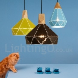 Tre 1 Lys Moderne Samtidskunst Metall Pendellampe