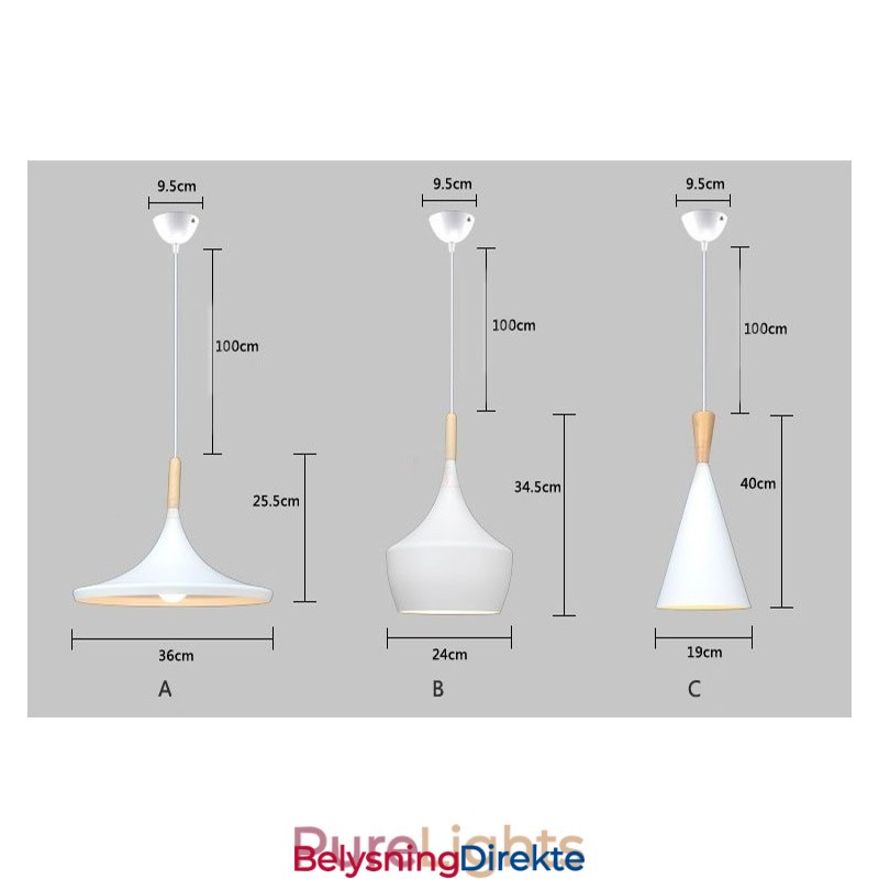 1 Lys Moderne Samtids Pendellampe