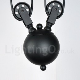 Landlig Vintage Metallpendellampe Med 2 Lys