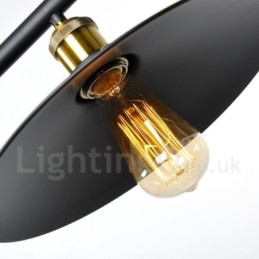 Landlig Vintage Metallpendellampe Med 2 Lys