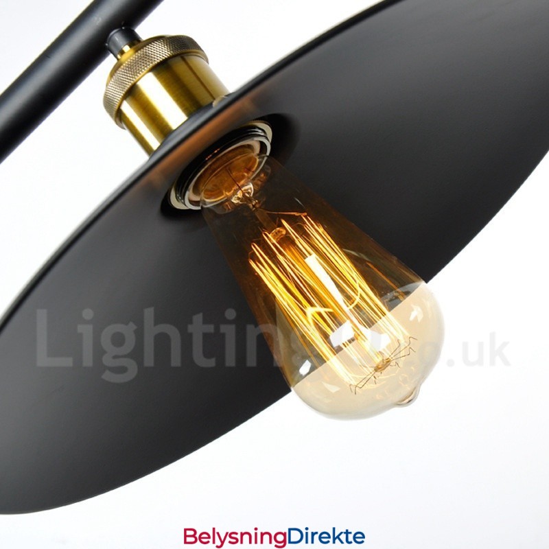 Landlig Vintage Metallpendellampe Med 2 Lys