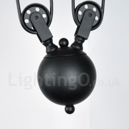 Landlig Vintage Metallpendellampe Med 3 Lys