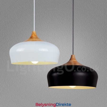 1 Lys Moderne Samtidskunstnerisk Anhengslampe I Tre