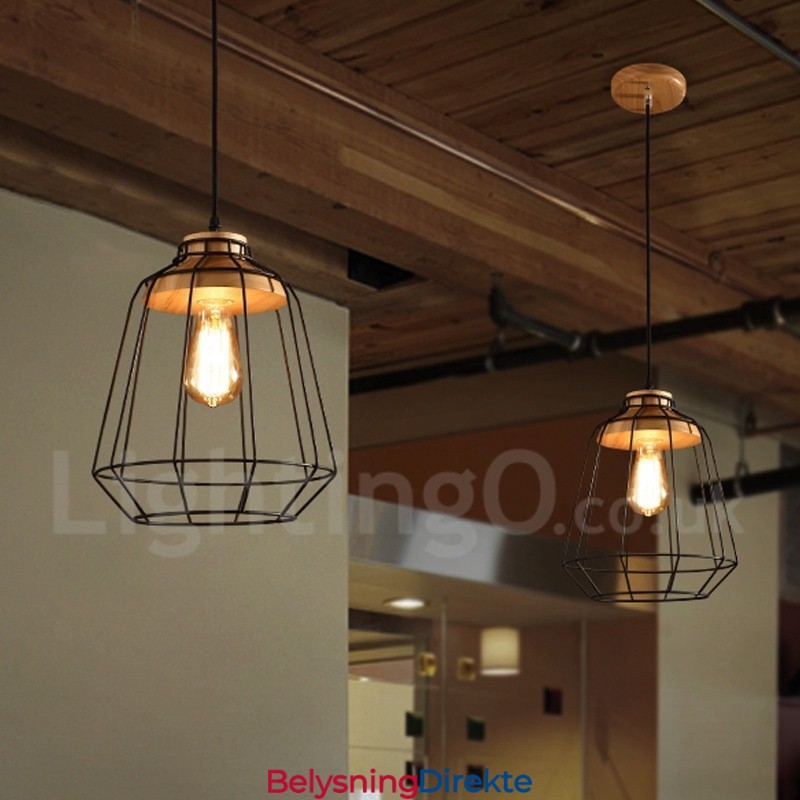 Vintage Metall Tre Pendellampe