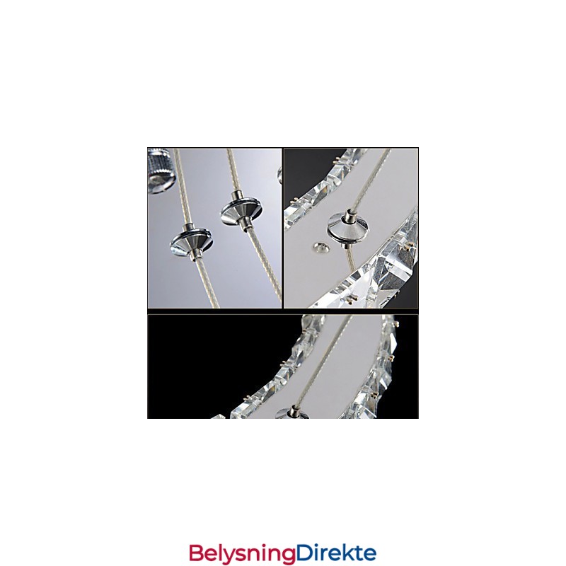Krystalllysekronelys Moderne Belysning Tre Ringer D305070 K9 Store Krystalltaklamper
