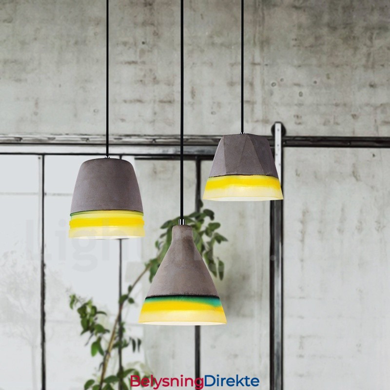 1 Lys Vintage Betong Pendellampe