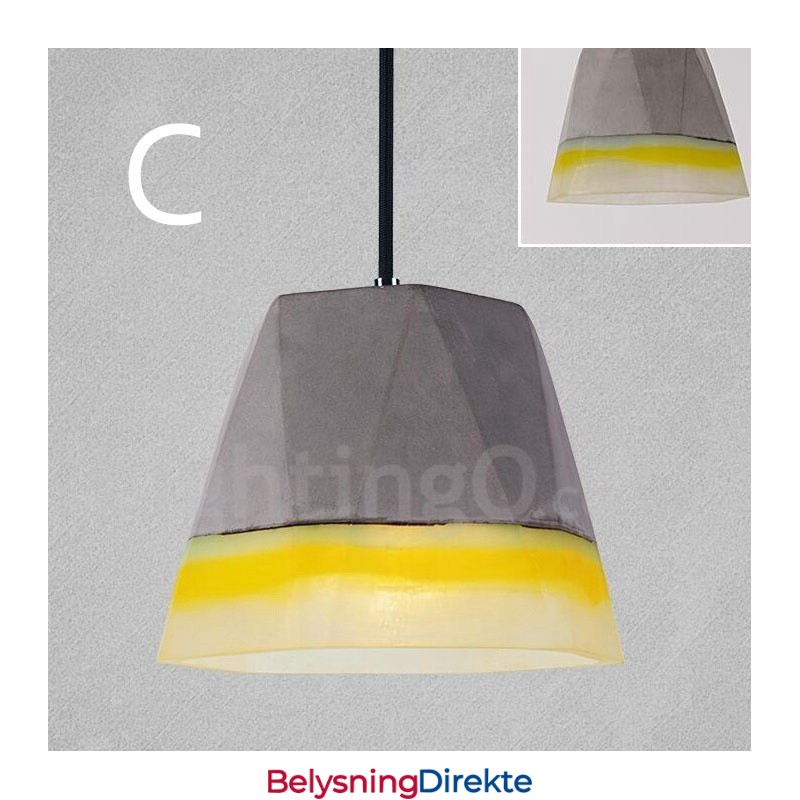 1 Lys Vintage Betong Pendellampe