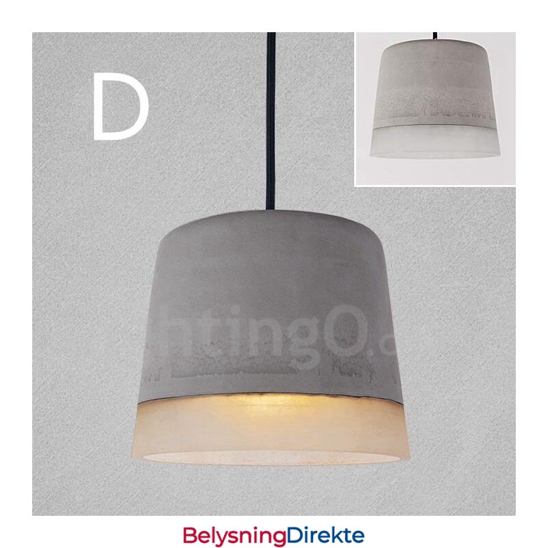 1 Lys Vintage Betong Pendellampe