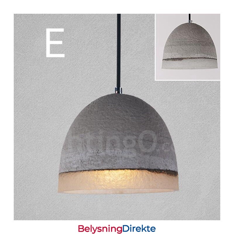1 Lys Vintage Betong Pendellampe
