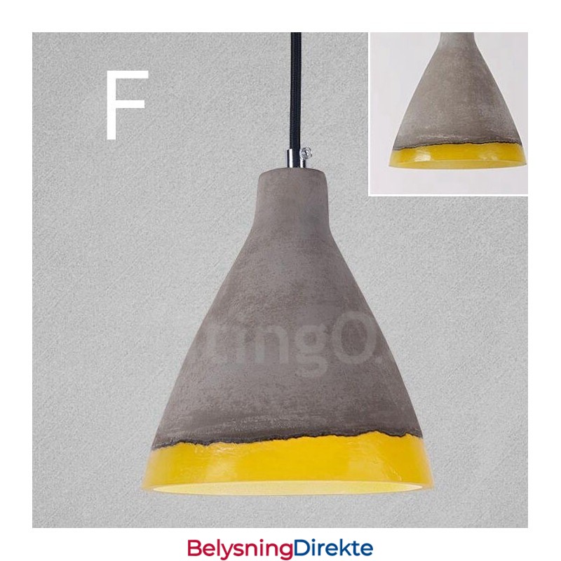 1 Lys Vintage Betong Pendellampe