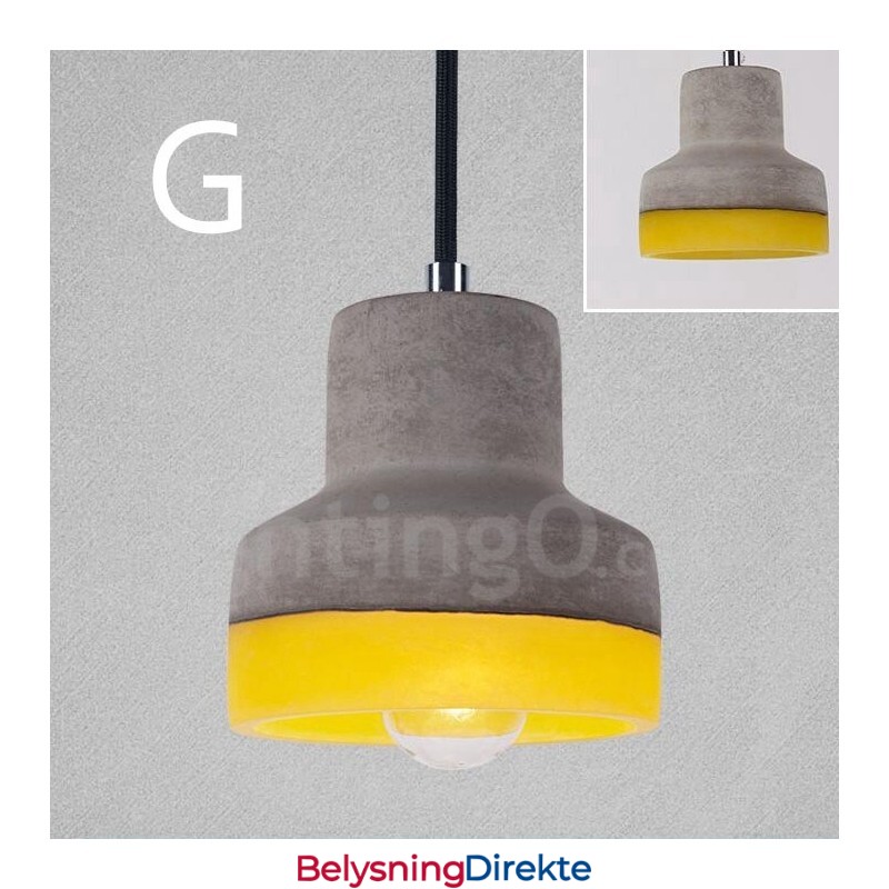 1 Lys Vintage Betong Pendellampe