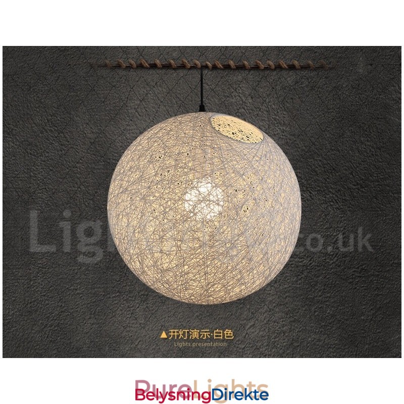 Moderne, Samtidskunstnerisk Bambusrotanhengslampe