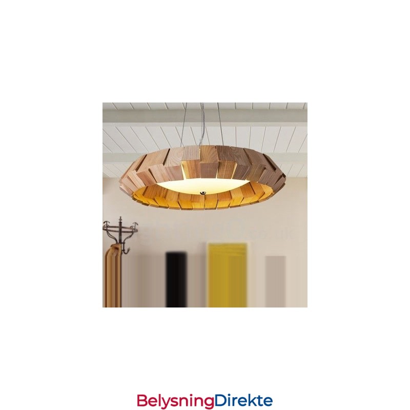 Moderne, Samtidskunstnerisk Pendellampe I Tre