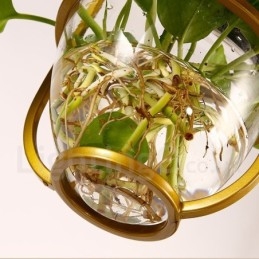 Tradisjonell Klassisk Glasspendellampe Med Én Lyskilde