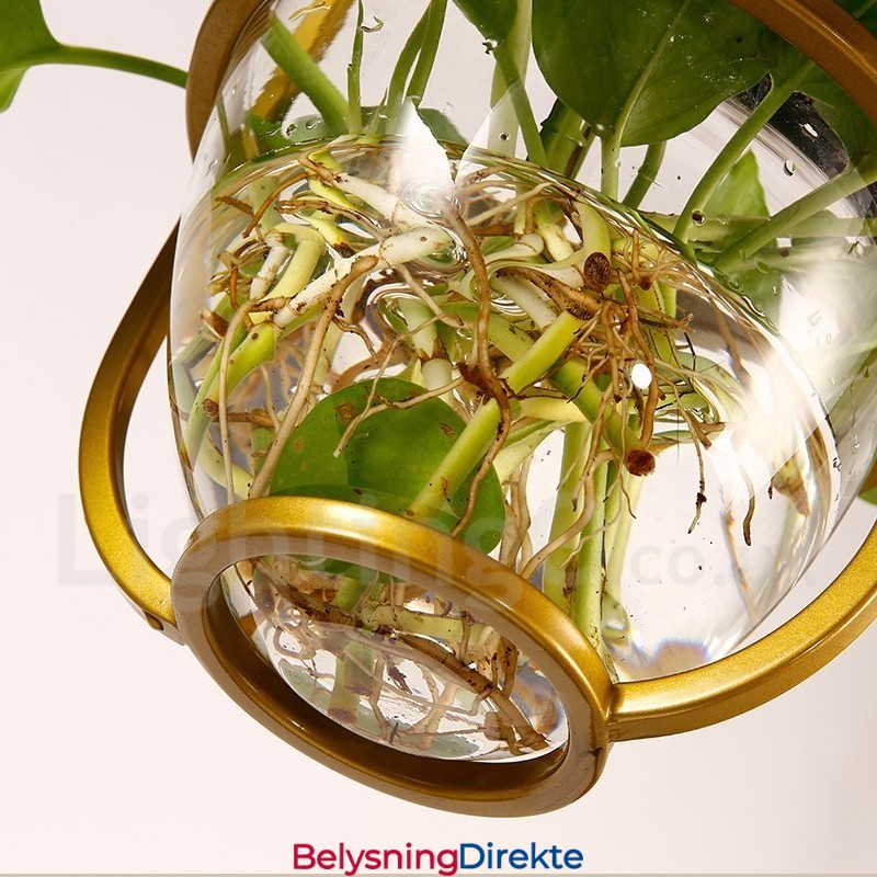 Tradisjonell Klassisk Glasspendellampe Med Én Lyskilde