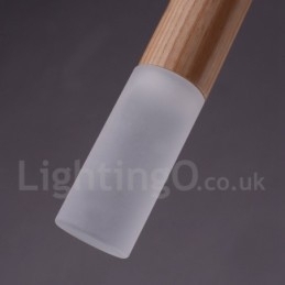 Moderne Og Samtidskunstnerisk Pendellampe I Tre Med 7 Lys