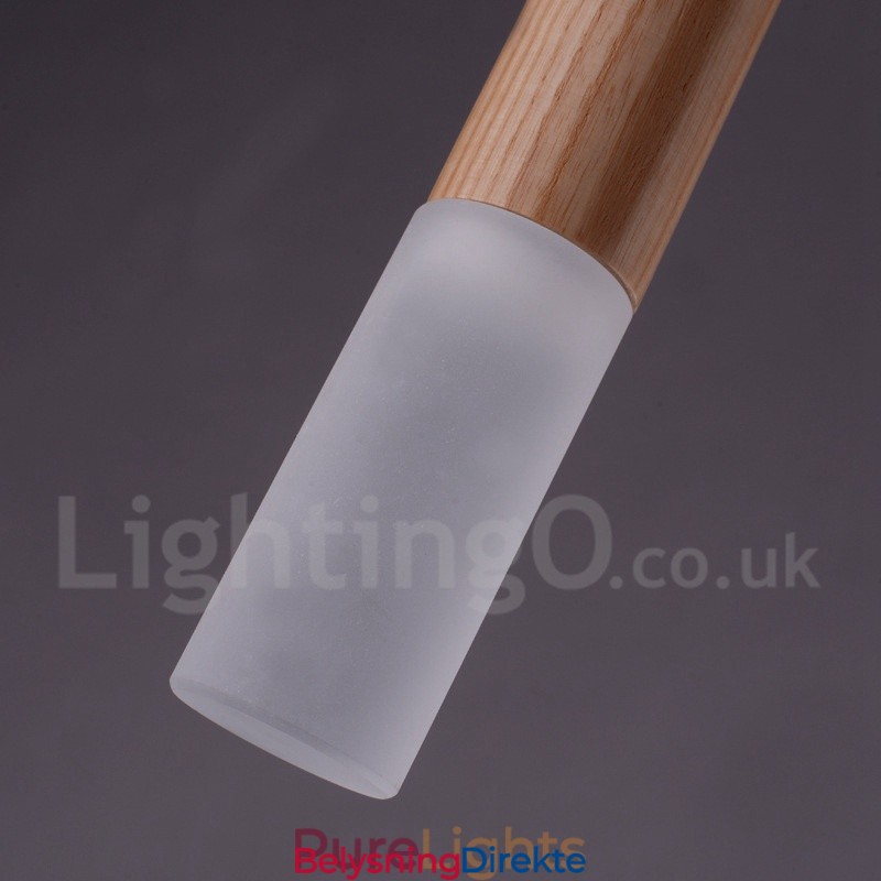 Moderne Og Samtidskunstnerisk Pendellampe I Tre Med 7 Lys