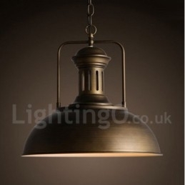 Svart Landlig Vintage Metall Pendellampe