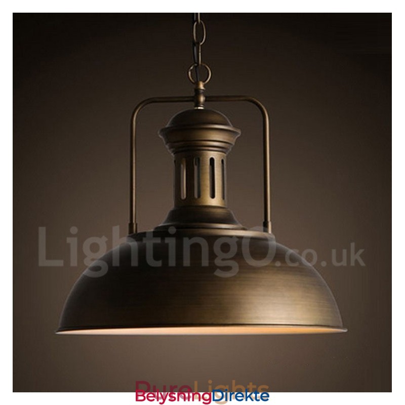 Svart Landlig Vintage Metall Pendellampe