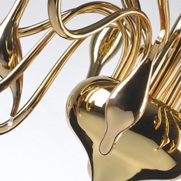 Moderne Lysekronelampe 18 Lys G4 Gullbelagt