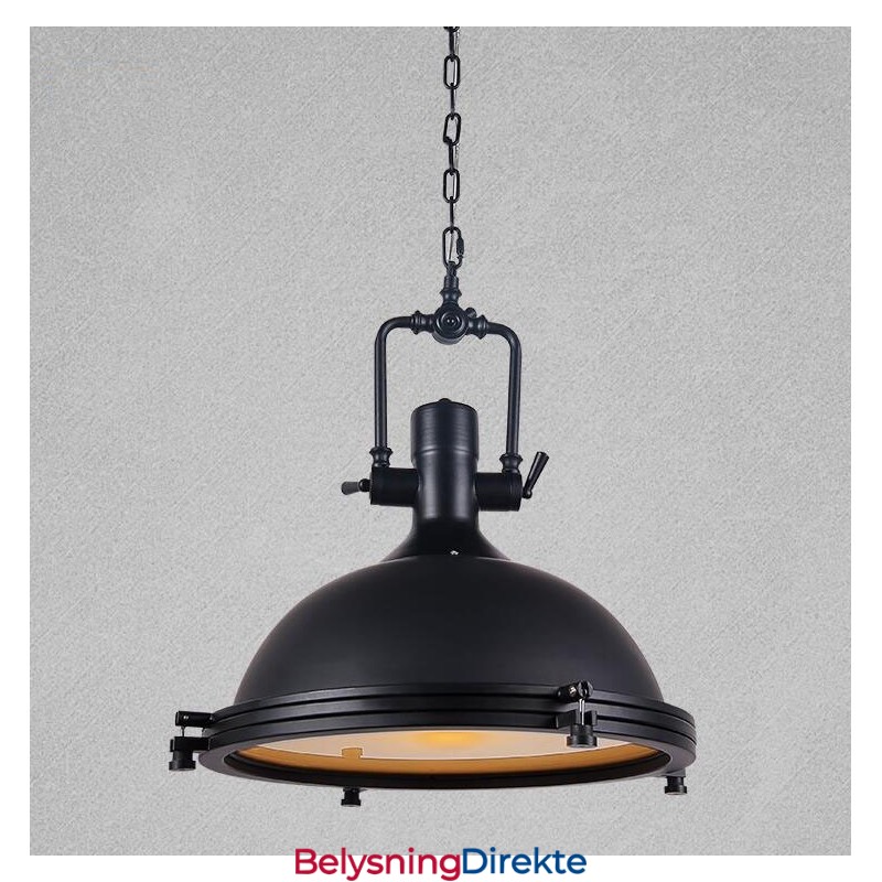 Svart Vintage Metall Pendellampe