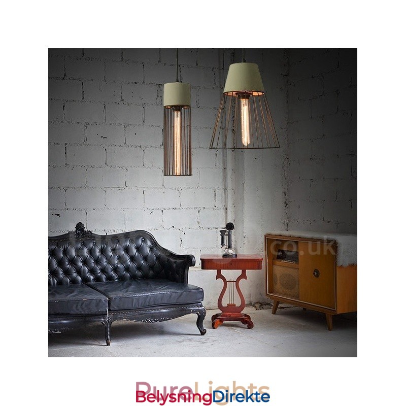 1 Lys Metall Betong Pendellampe