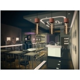 1 Lys Metall Betong Pendellampe