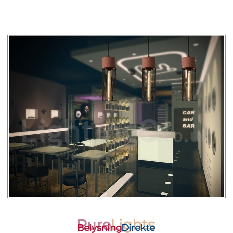 1 Lys Metall Betong Pendellampe