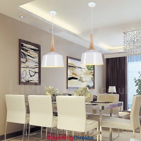 Moderne, Moderne, Tre- Og Metallpendellampe