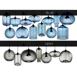 Moderne Samtidsstil Flerfarget 1 Lys Glass Pendellampe