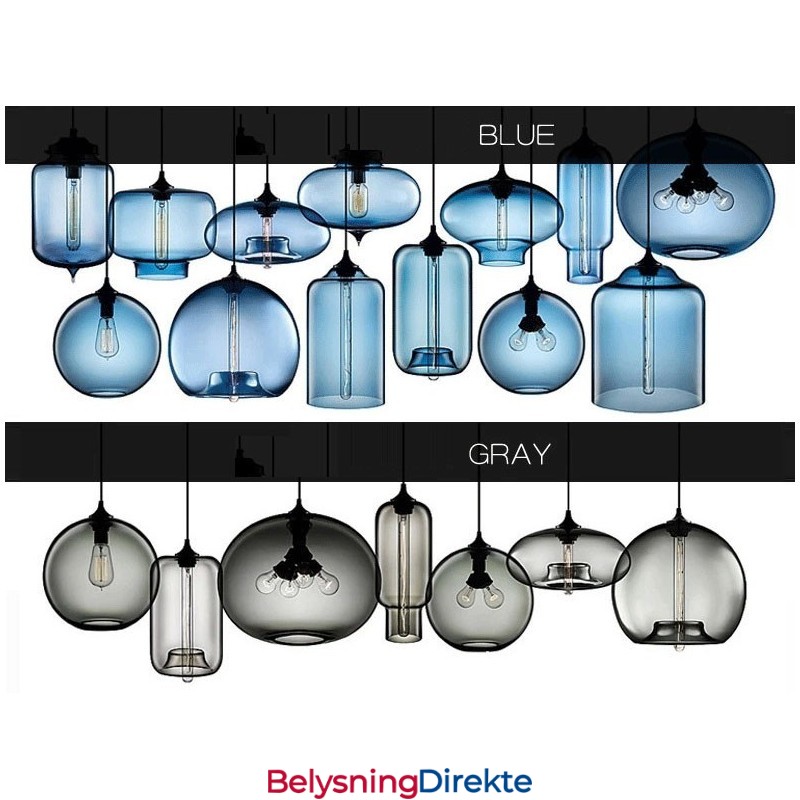 Moderne Samtidsstil Flerfarget 1 Lys Glass Pendellampe