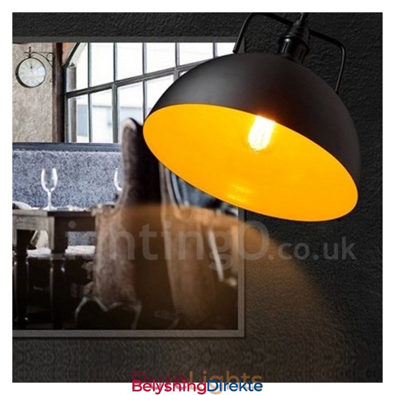 Vintage Flerfarget Metallpendellampe