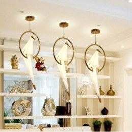 Moderne Og Samtidskunst Papirkran 1 Lyspære Pendellampe