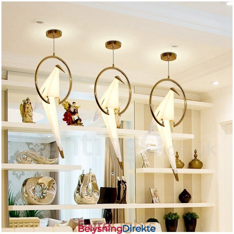 Moderne Og Samtidskunst Papirkran 1 Lyspære Pendellampe