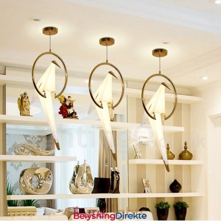 Moderne Og Samtidskunst Papirkran 1 Lyspære Pendellampe