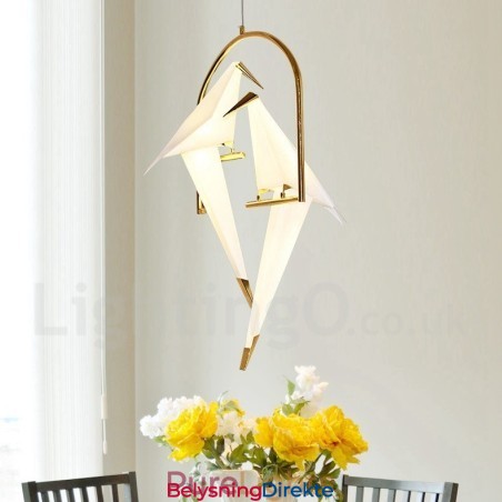 Moderne Og Samtidskunstnerisk Pendellampe Med 2 Lys