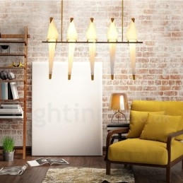 Moderne Og Samtidskunstnerisk Pendellampe Med 5 Lys