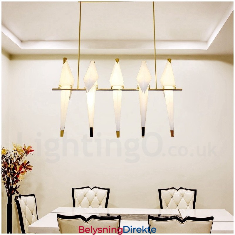 Moderne Og Samtidskunstnerisk Pendellampe Med 5 Lys