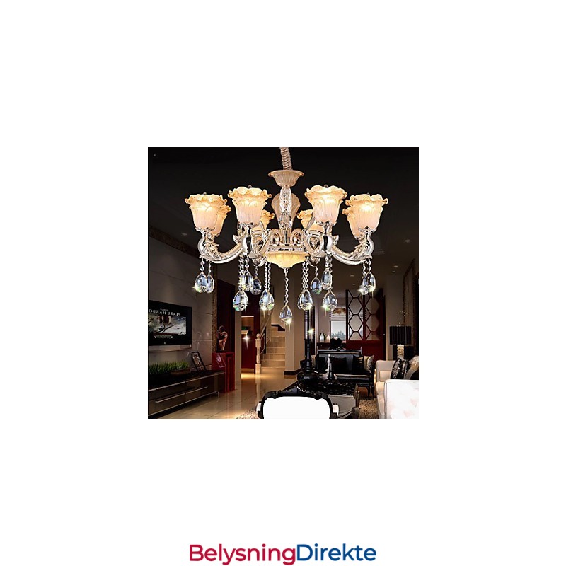 Europeisk Stil Retro Krystall Pendellampe Americange Lampe