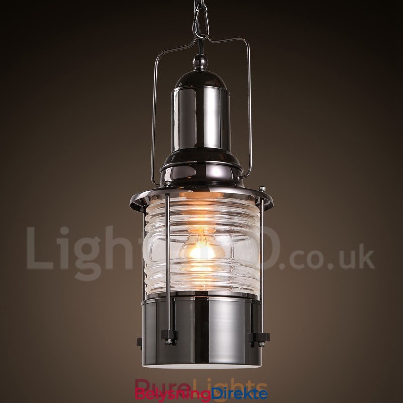 Retro Vintage 1-Lyss Lanterne Kobber Pendellampe