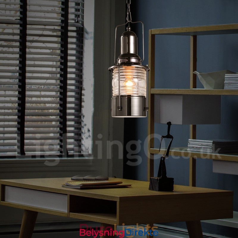 Retro Vintage 1-Lyss Lanterne Kobber Pendellampe