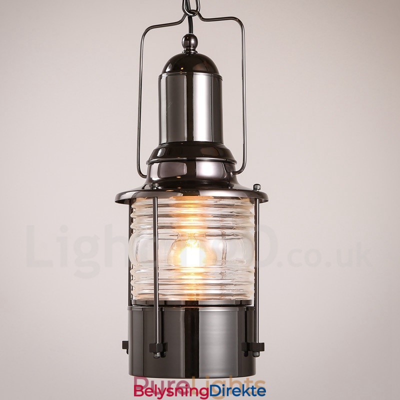 Retro Vintage 1-Lyss Lanterne Kobber Pendellampe